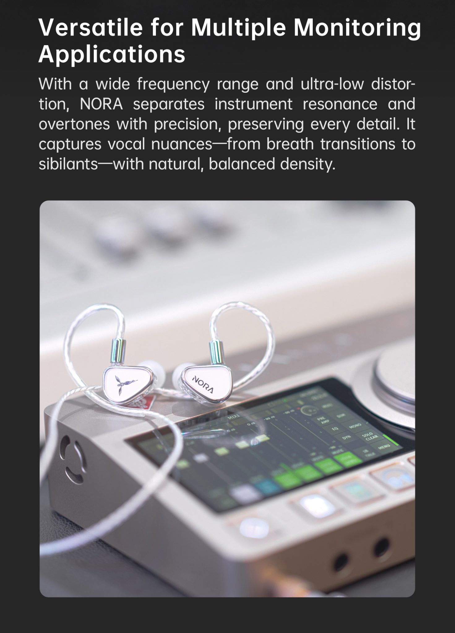 NORA - TANCHJIM | DMT5架构单动圈 | 入耳式HIFI监听耳机